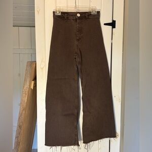 Zara Straight-Leg Marine Pants